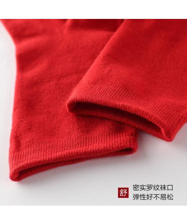Chinese New Year Red Zodiac Women's Cotton Sports Socks - Set of 5 in Gift Box - Size 34-39 (Color: Red) - Buy Online on GoSupps.com