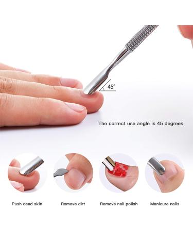 Toenail Clippers for Thick Nails and Cuticle Pusher Made of Rustproof Stainless Steel Super Sharp Blades and Strong Big Nail Scissors Nippers with Box - Buy Online on GoSupps.com