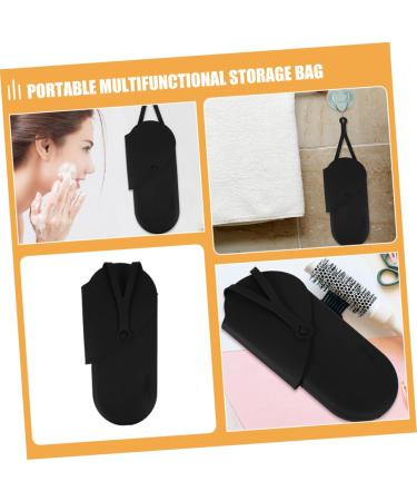 Mikinona 2pcs Black Storage Bag Hair Curler Pouch Hair Iron Silicone Bag Hair Rollers 29.50X13.50X2.00CM Black - Buy Online on GoSupps.com