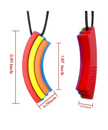 Seeway Kau-Halkette: Rainbow Bridge Silicone Chewing Ring for Autism Pain Relief & Biting Needs Ideal for Kids with Aching Gums - Buy Online on GoSupps.com
