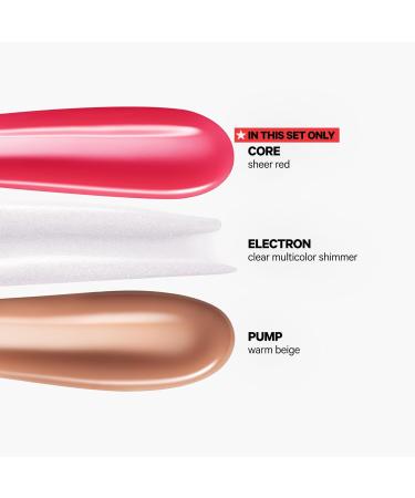 Milk Makeup 3-Pack Balmade Hydrating Lip Balm Gift Set Sheer-Tinted High Shine Glosses for Visibly Plumper Lips + Exclusive Keychain Full Size Electron (Clear) Pump (Warm Beige) + Core (Red) - Buy Online on GoSupps.com