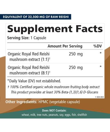 PURE ESSENCE LABS MyPure Reishi 4X Organic Mushrooms Supplement - 100% Real Mushroom Extract for Immune Support, Stress Relief, Build Energy (60 Capsules) 60 Count (Pack of 1) - Buy Online on GoSupps.com