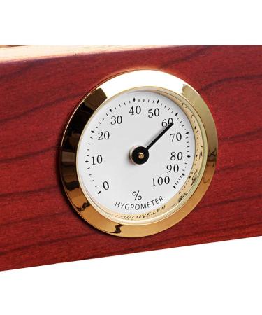 Portable Transparent Window Spain Cedar Cigar Case Wood Travel Cigar Humidor Set with Humidifier Hygrometer red Storage Box - Buy Online on GoSupps.com