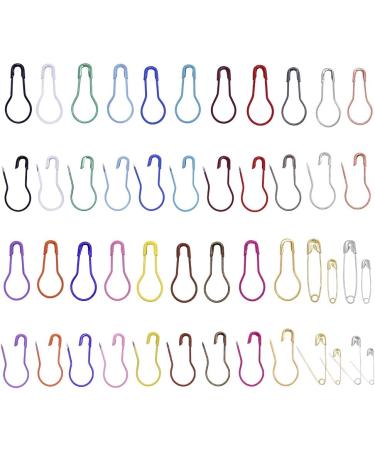 1200 Pcs Metal Safety Pins Set for Knitting and Sewing - 22 Colors Pear Shaped Pins with Storage Box - Buy Online on GoSupps.com