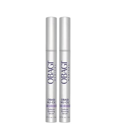 Obagi Nu-Cil Eyebrow Boosting Serum - Ultimate Eyebrow Growth Serum with Hyaluronic Acid - Dermatologist Approved for Thin Patchy & Over-Tweezed Eyebrows - Fast Absorbing - 6ml 2 Pack (6-Month supply)