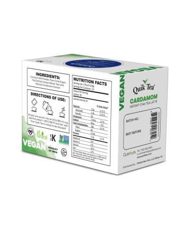 QuikTea Vegan Cardamom Instant Chai Tea Latte - 10 Count Single Box - Buy Online on GoSupps.com