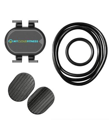 myCloudFitness Bluetooth and ANT+ Cadence Sensor for Indoor/Outdoor Trainer Bikes,Black
