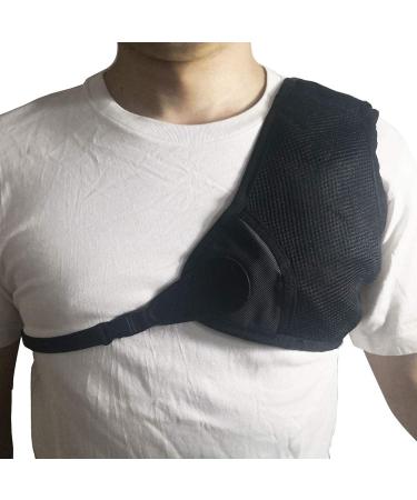 Archery Chest Guard, Upgraded Version Black Adjustable Simple Nylon Mesh PU Archery Chest Protector, Free Size Outdoor Sport Hunting Shooting Chest Protection Men Women Bow Arrow Chest Guard Tool