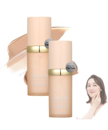 Biomimic 4-in-1 Foundation, Color Concealer, SPF 50+ Sunscreen, Concealer & Four in One Foundation, Long-Lasting & Waterproof, Moisturizing & Nourishing Skin (2 PCS)