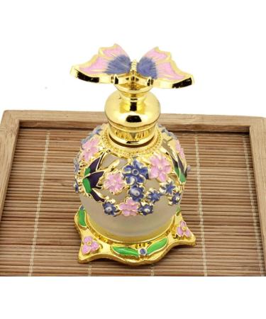 Beaupretty Vintage Perfume Bottles - Refillable Butterfly Decor Essential Oil Container - Purple Fragrance Bottle for Elegant Storage - Buy Online on GoSupps.com