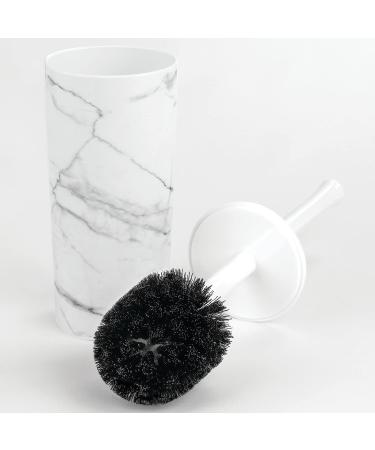 mDesign Slim Plastic Toilet Bowl Brush and Holder Set - Modern Compact Storage Organizer Cleaner Scrubber for Bathroom - Heavy Duty Cleaning Plunger - Aura Collection - Buy Online on GoSupps.com