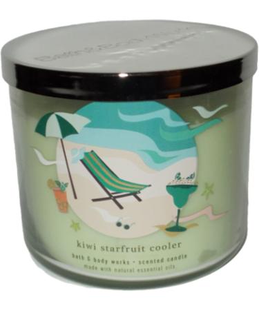 Buy Bath & Body Works White Barn 3-Wick Candle with Essential Oils - Kiwi Starfruit Cooler 14.5 oz | Summer Scents | International Shipping Available - Buy Online on GoSupps.com