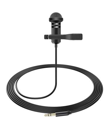 weishan Media Mod Mic for GoPro HERO11 10 9 Black Action Camera, Lavalier Lapel Videomic Clip-on Microphone Compatible with GoPro Pro 3.5mm Mic Adapter for Vlogging, 5ft