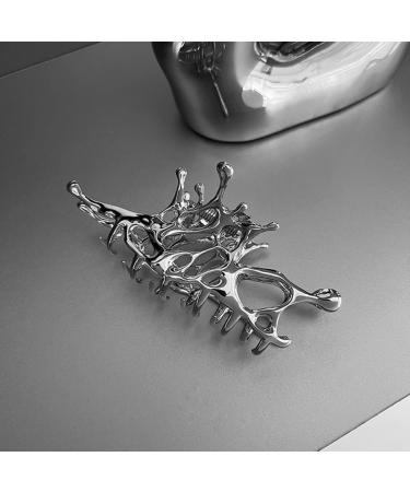 Irregular Hair Claw Clips Cute Hairpin Alloy Material Hair Clip Hair Accessories Fashion Hair Barrette for Women Girls Silver - Buy Online on GoSupps.com
