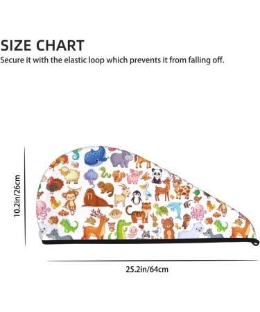 Animal Cartoon Style Hair Towel Wrap - Quick Drying Towel Turban | Perfect Hair Drying Solution - Buy Online on GoSupps.com