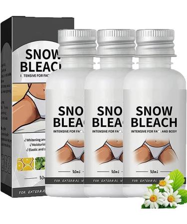 Kwiphiny Snow Bleach Cream Snow Bleach Cream for Private Part Intimate Areas Underarm Neck Knees Elbows Dark Skin Lightening Cream Dark Spot Remover Cream Skin Lightening Bleaching Cream 3PCS