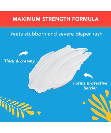Triple Paste 3X Max Diaper Rash Ointment 2 oz Tube | Maximum Strength Cream with 40% Zinc Oxide - Treats, Soothes & Prevents Severe Rash - Buy Online on GoSupps.com