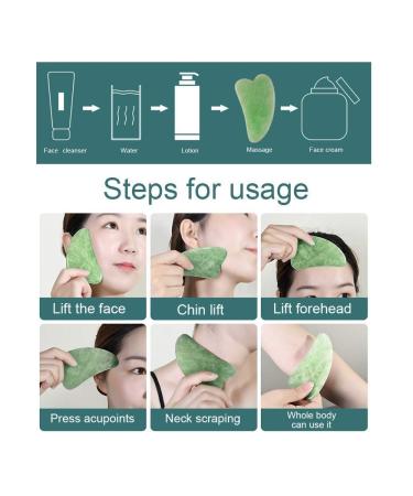 Jade Roller and Gua Sha Set - Facial Sculpting Tool for Wrinkles & Dark Circles | Best Face Roller & Massager for Glowing Skin - Buy Online on GoSupps.com