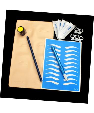 Housoutil Embroidery Kit Coffee Pigment Blue Eyebrow Kit Microblading Ink Embroidery Pencil & D Eye and Manual Dark Suit - Buy Online on GoSupps.com