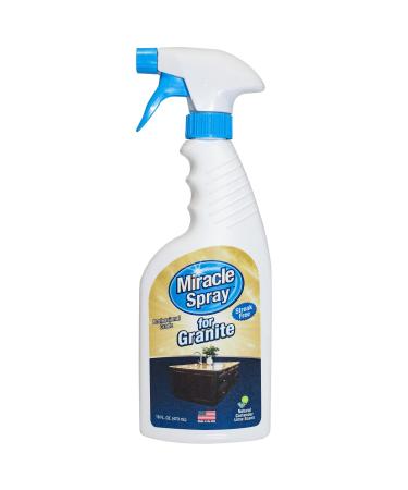 MiracleSpray for Granite & Stone Clean Protect Polish Stone Marble Quartz Slate Tile Laminate Surfaces in Kitchen and Bathroom - 16 Fl Oz