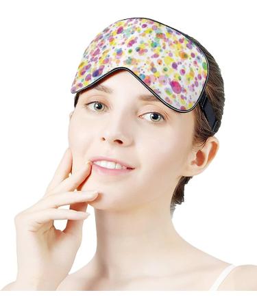 Colorful Confetti Sleep Mask for Women | Adjustable Eye Shades with Elastic Strap - Perfect for Travel & Relaxation - Buy Online on GoSupps.com