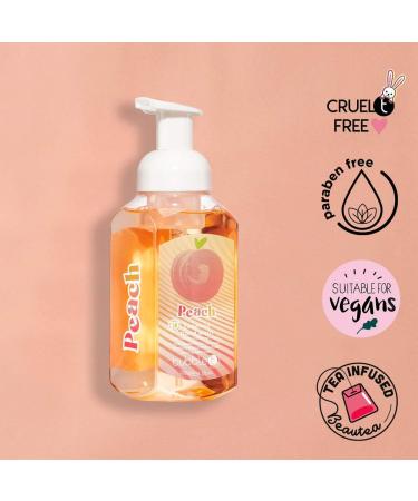 Bubble T Cosmetics Peach Moisturising Foaming Hand Wash - Vegan Friendly Cruelty Free 250ml - Buy Online on GoSupps.com