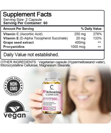 VEBA Whitening Capsules - Dark Spot & Acne Scar Remover | Vegan Skin Bleaching with Anti-Aging & Antioxidant Benefits - Buy Online on GoSupps.com