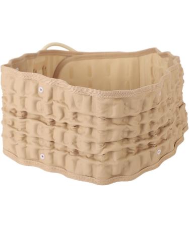 Shanrya Inflatable Lumbar Traction Belt - Adjustable Decompression Back Support | Strong Comfortable & Ideal for Everyday Use - Khaki - Buy Online on GoSupps.com