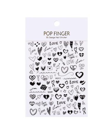 Fashion Romantic Self-Adhesive Heart Love Nail Art Decorations Manicure Accessories Nail Stickers Valentine's Day Decals(4) Style4
