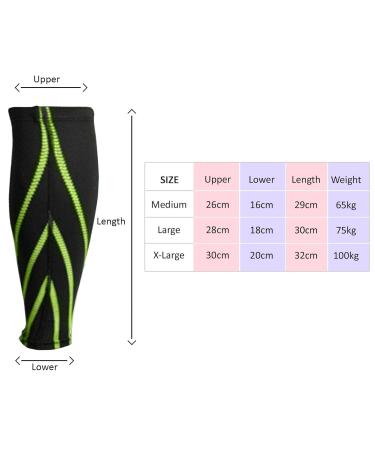 Gemx Calf Compression Sleeve (1 Pair) - Breathable Neoprene Fabric Shin Support for Running, Cycling, and Hiking - Men & Women - Blue - Buy Online on GoSupps.com