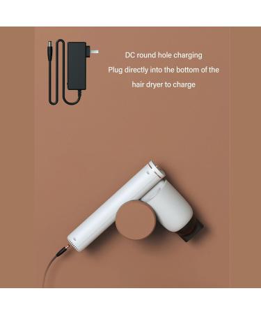 Cordless Hair Dryer USB Rechargeable Compact Hair Dryer with Nozzle Quiet Portable Small Hair Dryers Blow Dryer for Travel Camping - Buy Online on GoSupps.com