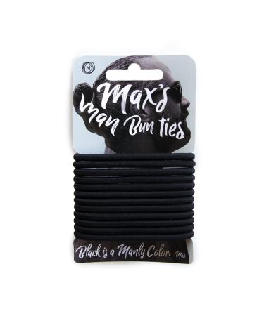 No Tangle No Damage Soft Hair Elastics Supports 7-8 Pounds of Hair Metal Free - 12 Pack 4mm Strong Man Bun hair Ties