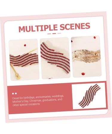 FRCOLOR rhinestone hairpin Red Bride hair clips Metal hair clips for women Rhinestone hair clips Hair barrettes for women hair claw clips for women Miss Accessories rhinestones dense - Buy Online on GoSupps.com