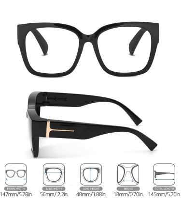LVIOE Blue Light Filter Glasses for Eye Strain Relief - Over Glasses for All Users - Stylish Black Design - Buy Online on GoSupps.com