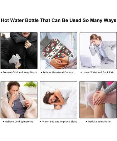 Olivialiving Hot Water Bottle with Knitting Cover - Ideal for Cramps & Cozy Nights | Nordic Reindeer | Pain Relief & Warmth for Adults - Buy Online on GoSupps.com