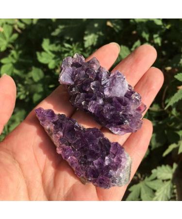 Natural Crystal Rough Natural Quartz Crystal 3pcs Natural Raw Amethyst Quartz Purple Crystal Cluster Stones Specimen Home Decoration Crafts Decoration Ornament Home Office Decor - Buy Online on GoSupps.com