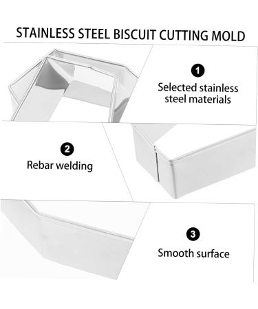 Milisten 10 Pcs Biscuit Mold Mini Cake Molds Chocolate Mold Dessert Baking Mold Cakesicles Mold Mini Cookies Metal Fondant Frame Jelly Moulds Stainless Steel Cake Candy 7.5X4.2X2.4CMx2pcs Silverx2pcs - Buy Online on GoSupps.com