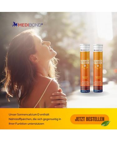Buy Sonnencalcium D Medibond Effervescent Tablets - 2 x 20 Pcs for Healthy Bones | International Shipping Available - Buy Online on GoSupps.com