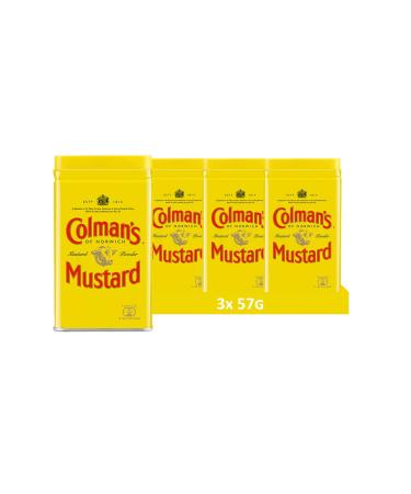 Colman's Original Mustard Powder English Mustard vegan mustard flour without artificial additives (3 pieces (3 x 57g)) - Buy Online on GoSupps.com
