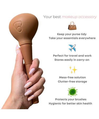 Silicone Brush Bubble Makeup Brush Covers - Travel & Storage Organizer Case for Brushes | Universal Design, Pink & White (2 Pack) - Buy Online on GoSupps.com