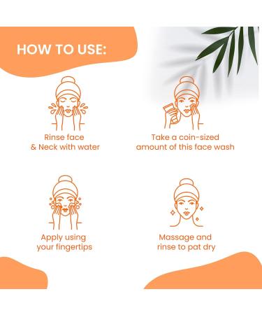 Nutriglow Advanced Organics Vitamin C Lightening Face Wash for Tan Removal Brightening Skin | All Skin Type Face Wash - 100Gm - Buy Online on GoSupps.com