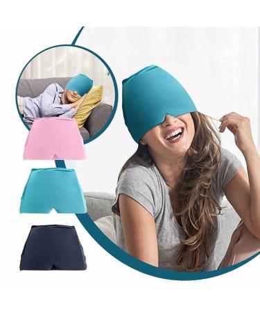 2022 Headache has relief has multifunctional gel migraine relief Migraine Ice Head Wrap Cap Long Lasting Cooling Relief Migraine or Stress Headaches for Puffy Eyes Tension Sinus (Blue)