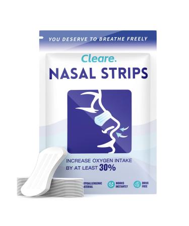 Extra Strength Nasal Strips: Improve Breathing - Comfortable Fit Drug-Free Works Instantly for Men & Women - 30 Ct (Clear)