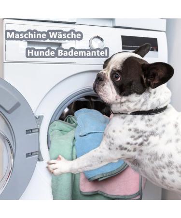 Petsmiler Dog Bathrobe for Medium Dogs Absorbent Velcro Towel for Quick Drying After Swimming or Walking in Rain (Blue S) | International Shipping Available - Buy Online on GoSupps.com