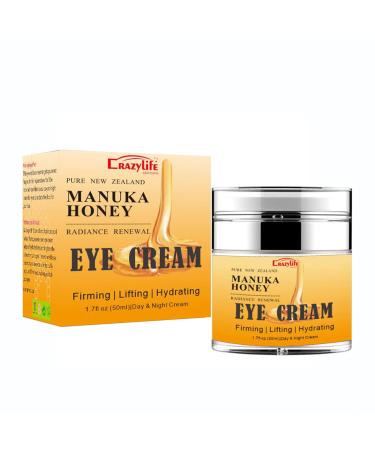 Manuka Honey Eye Cream for Dark Circles and Puffiness Under Eye Cream Anti Aging Eye Cream Improve the look of Fine Lines and Wrinkles Retinol and Aloe Vera Natural Relief