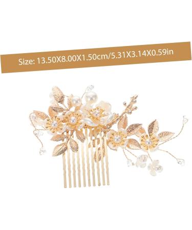 Beatifufu 1 Set Wedding Hair Comb Bridal Headdress Flower Hair Pin Wedding Headdress Bridal Headpiece Bridal Hair Accessories Wedding Hair Accessories Flower Hair Comb Flower Leaf Hair Comb - Buy Online on GoSupps.com