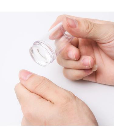 Clear Silicone Jelly Stamper Set for Nail Art Design | 2 Pcs with Scraper | Manicure Tools for Stamping A3DGB - Buy Online on GoSupps.com
