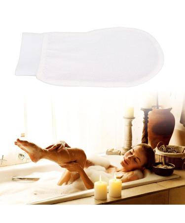 White Body Exfoliating Gloves - Removes Dead Skin for Bath Skincare - Buy Online on GoSupps.com