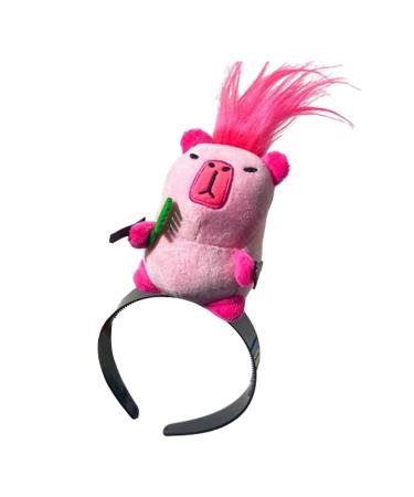 JSHDUSA Capybara Hair Clip - Capybara Shaped Cartoon Hair Clips for Women | Stage Performance Cute Hair Accessory Teen Girls Fashion for Beach Face Cleansing Makeup Pink