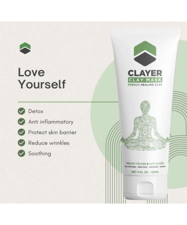 ACTIVE SKIN DETOX - 100% Natural Bentonite Clay Facial & Body Mask for Blemishes Oily Skin Detox & Blackheads - 4 FL. OZ. - Shop Internationally - Buy Online on GoSupps.com